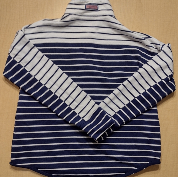 Vineyard Vines Half Zip Pullover Sweatshirt Navy Blue White Size Small - Picture 3 of 10